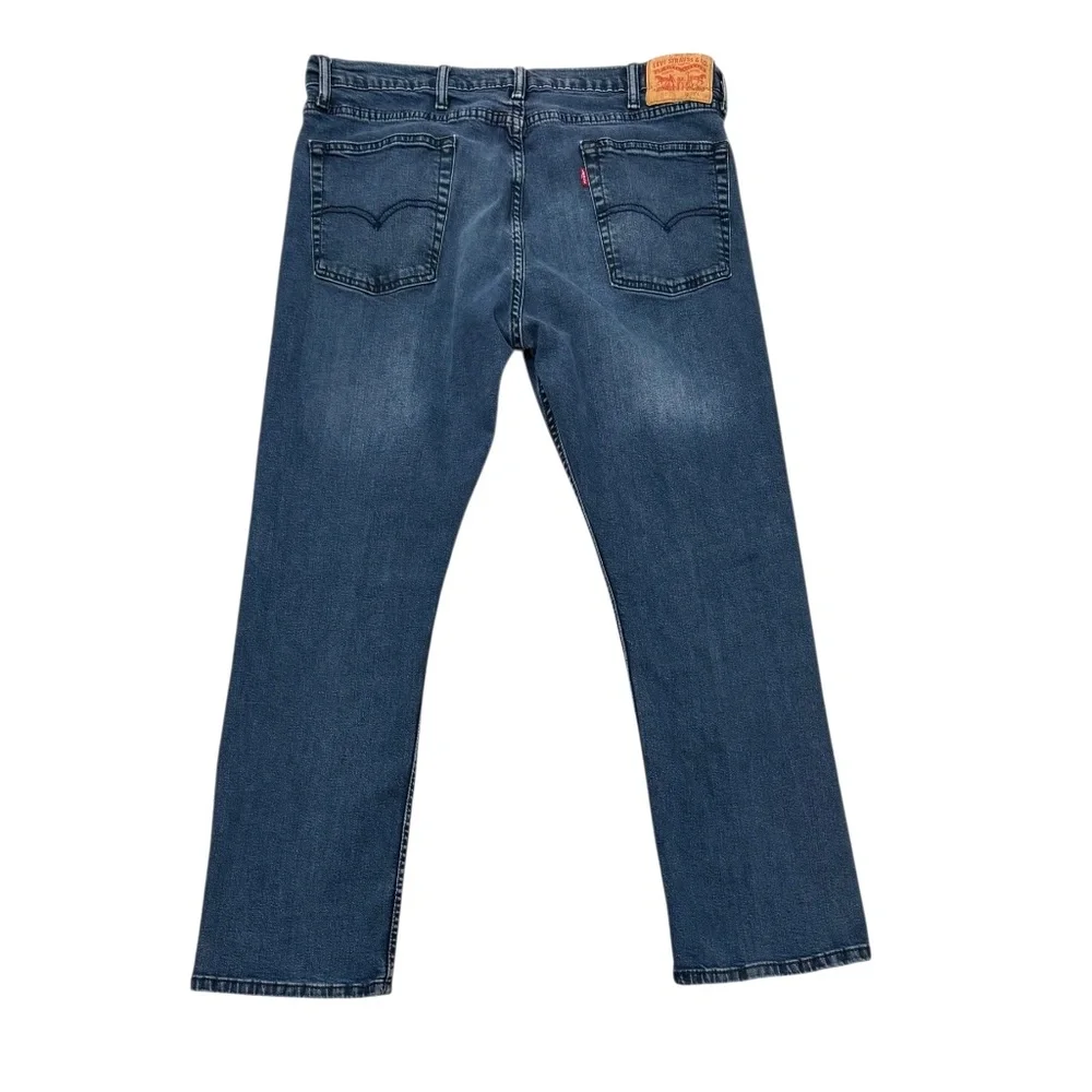 LEVI'S 513 SLIM STRAIGHT STRETCH JEANS MEDIUM BLUE WASH - EMGEE 38X30